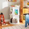 Freestanding 2 Tier Rotating Bookshelf Storage Rack for Kids Room Decor